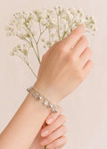 Silver Star Charm Bracelet – Minimalist Dangle Bead Chain Jewelry