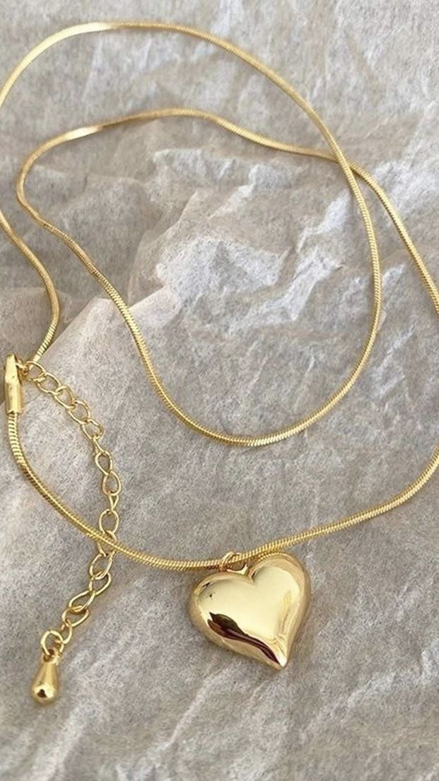 Minimalist Anti-Tarnish Gold Heart Necklace – Dainty Everyday Pendant Jewelry
