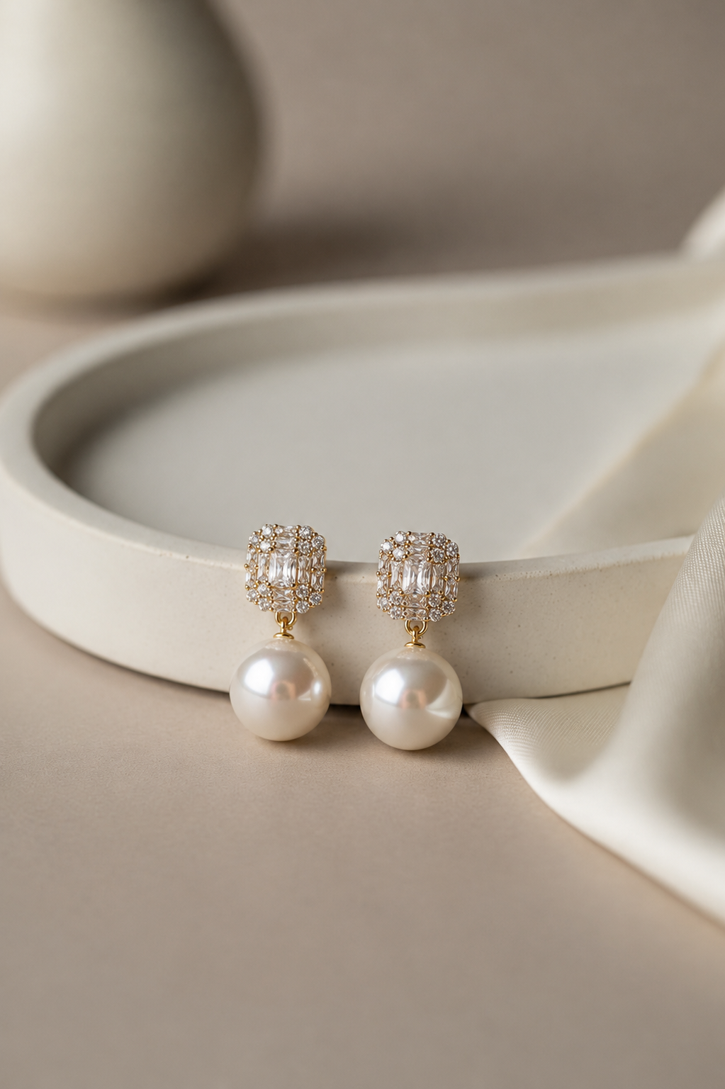 Pearl Drop Earrings for Women | Elegant Pearl Earrings | Party & Wedding Jewelry