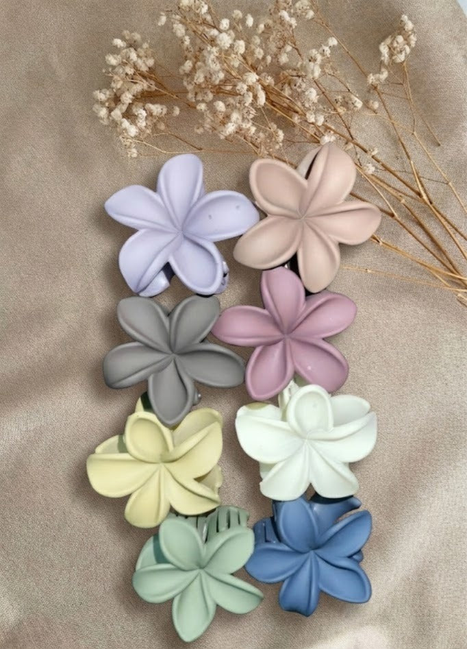 Pastel Flower Hair Claw Clips – Cute Floral Matte Hair Accessories for Women(Any 2 random color)